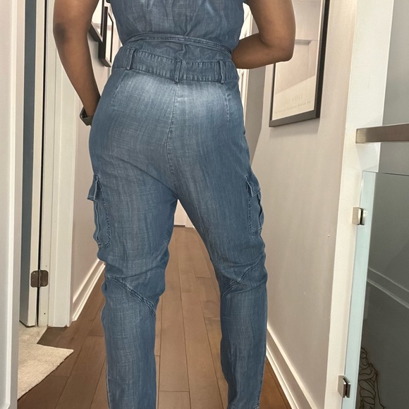 Soft denim jumpsuit. - Picture 3 of 5